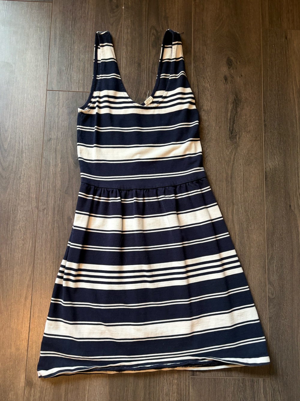 J. Crew Navy and White Striped Dress, XS